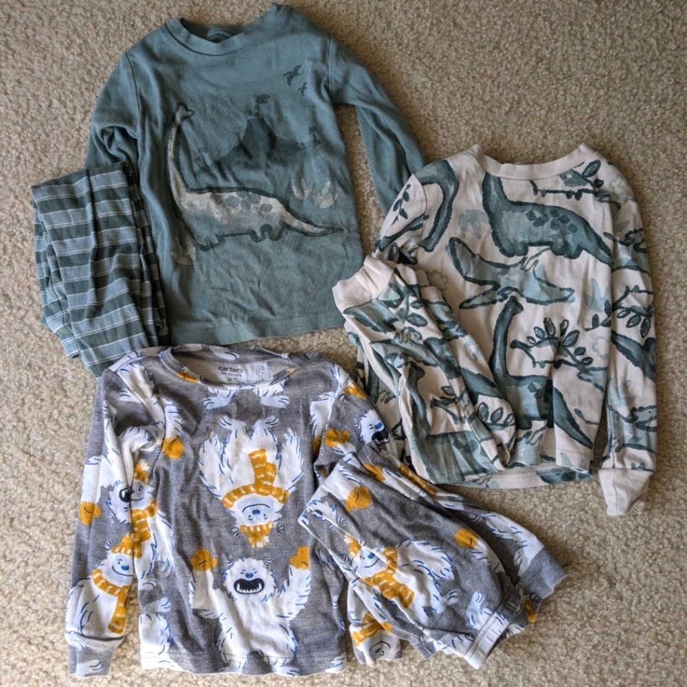 3T Long Sleeve Winter Pajama Sets